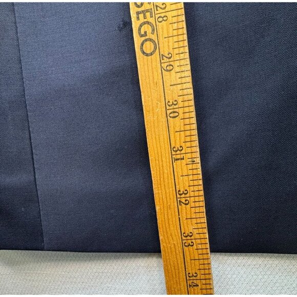 Chaps Mens Wool Blazer Jacket 42L Navy Blue Two Gold Button Old Money - Picture 5 of 13